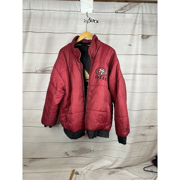Vtg Pro Player 90'sSan Francisco 49ers Reversible Jacket Mens Large Please Read - Picture 8 of 8